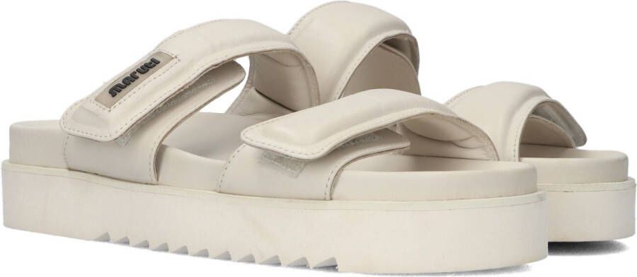 Maruti Witte Leren Slipper Brooke Beige Dames