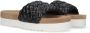 Maruti Zwarte Leren Gevlochten Slipper Billy Black Dames - Thumbnail 1