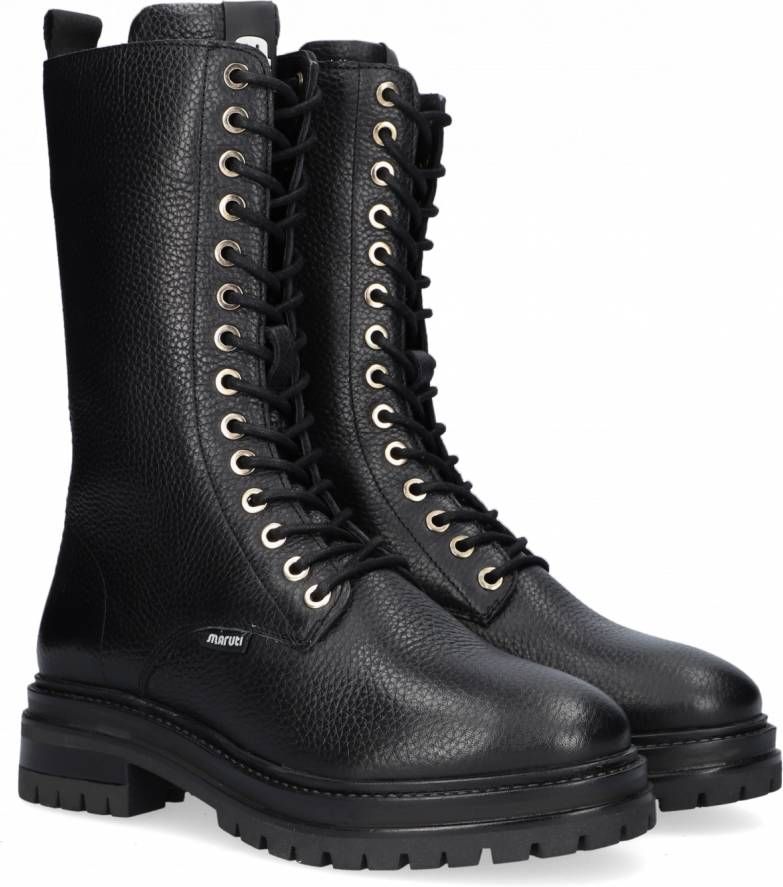 Maruti Benji Veterboots Laarzen Met Veters Dames Zwart