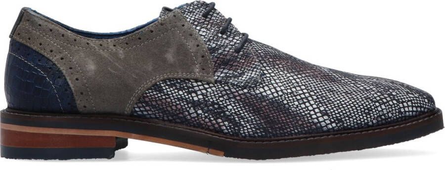 Mazzeltov Enzo Nette schoenen Veterschoenen Heren Blauw - Schoenen.nl