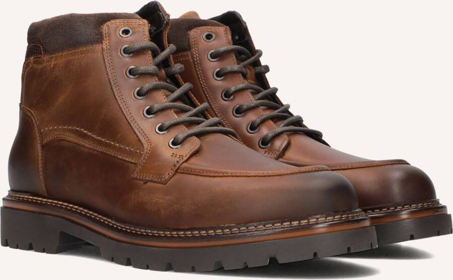 MAZZELTOV Veterboots Heren 25570010 Maat: 46 Materiaal: Leer Kleur: Cognac