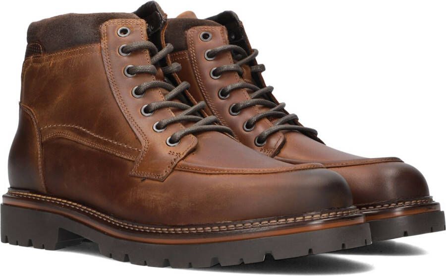 MAZZELTOV Veterboots Heren 25570010 Maat: 46 Materiaal: Leer Kleur: Cognac
