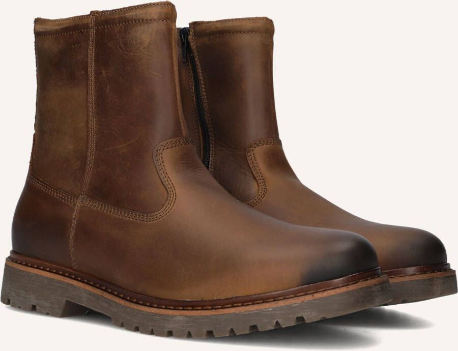 MAZZELTOV Enkelboots Heren 570020 Maat: 40 Materiaal: Leer Kleur: Cognac