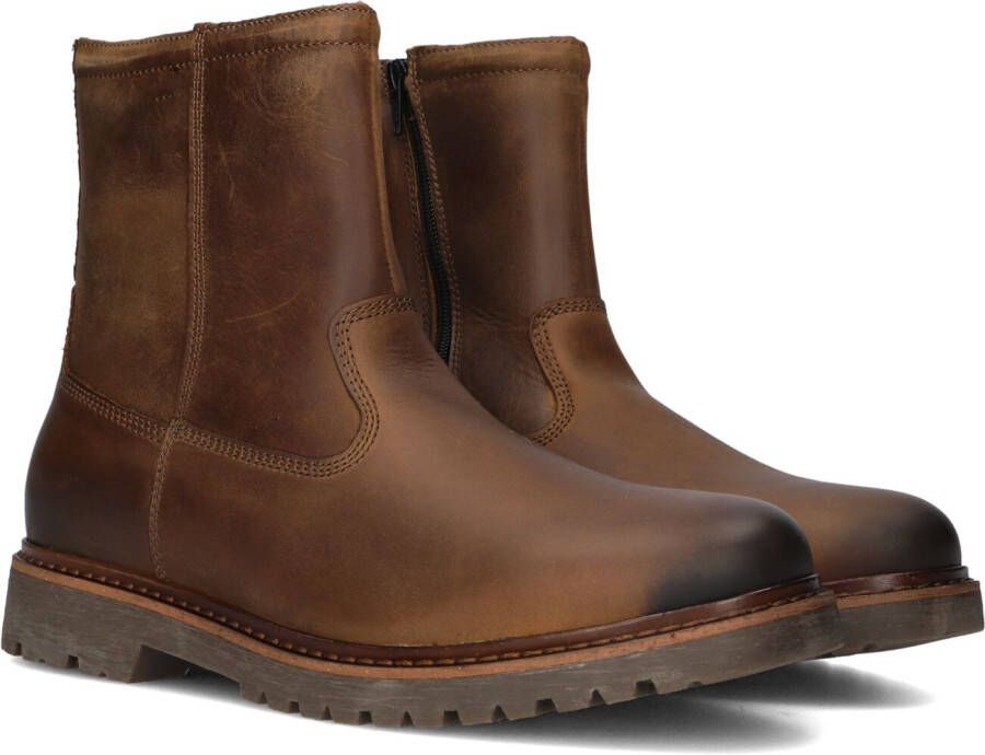 MAZZELTOV Enkelboots Heren 570020 Maat: 46 Materiaal: Leer Kleur: Cognac