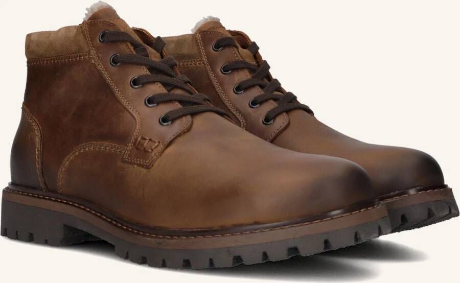 MAZZELTOV Veterboots Heren 700091 Maat: 45 Materiaal: Leer Kleur: Cognac