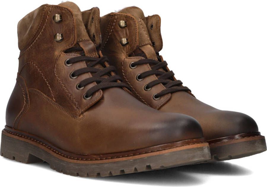 MAZZELTOV Veterboots Heren 780055 Maat: 43 Materiaal: Leer Kleur: Cognac