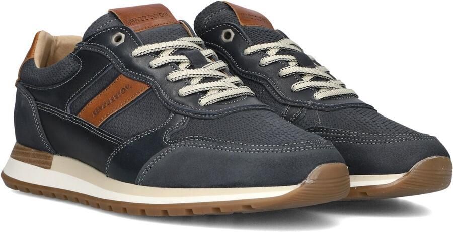 Mazzeltov Madrid Sneakers Leer Heren Donkerblauw