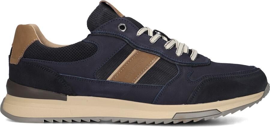 Mazzeltov Zagreb Sneakers Heren Leren Sneaker Blauw