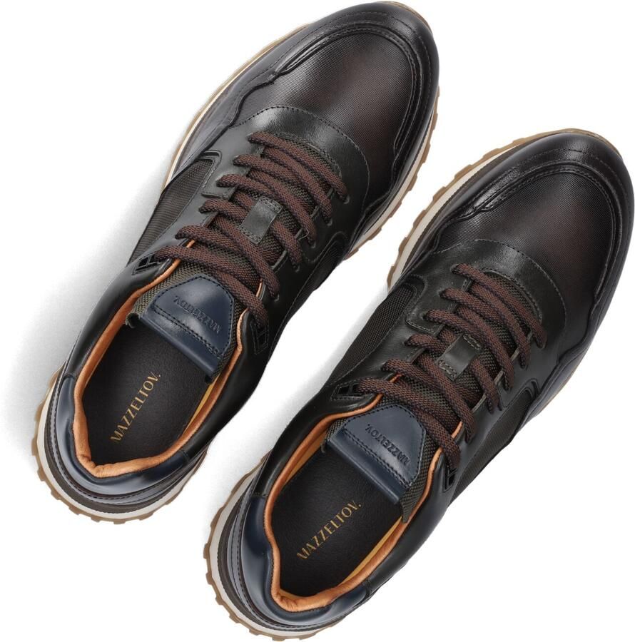 Mazzeltov 13835 Sneakers Leren Sneaker Dames Bruin - Foto 3