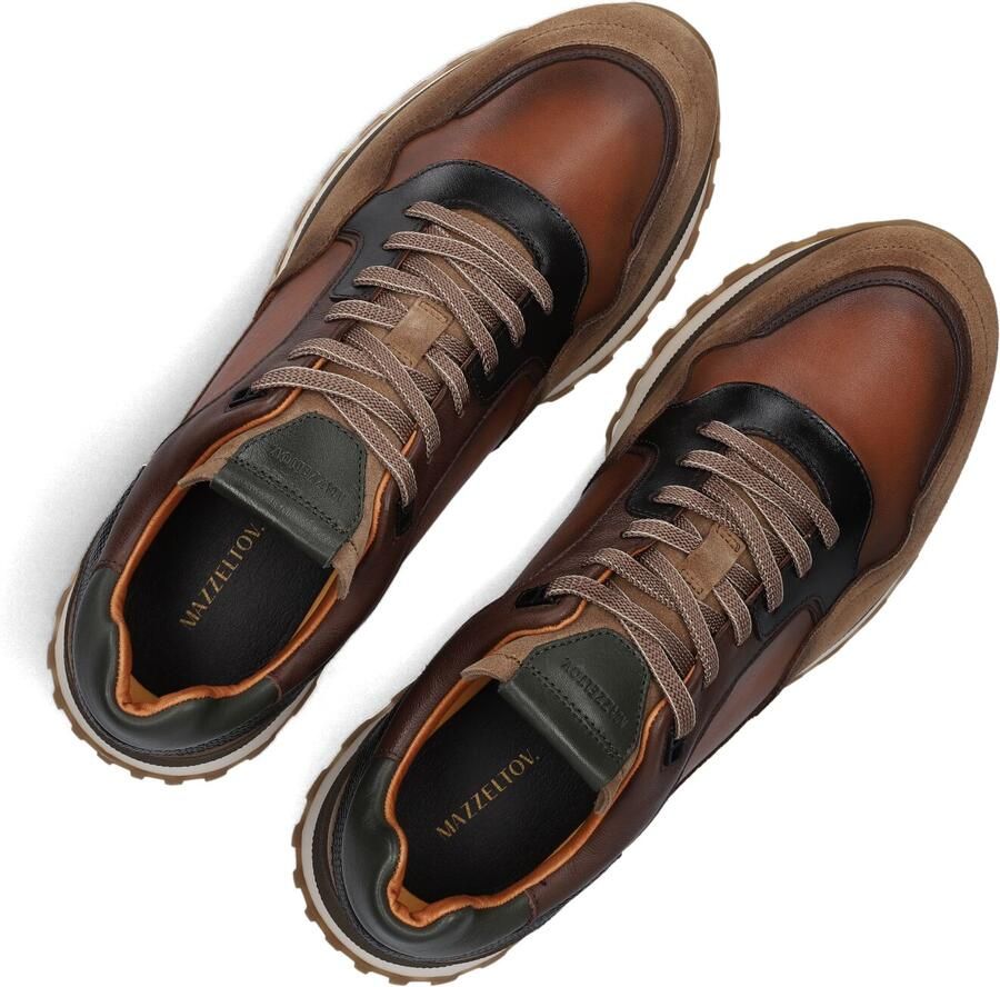 Mazzeltov 13835 Sneakers Heren Leren Sneaker Cognac - Foto 3