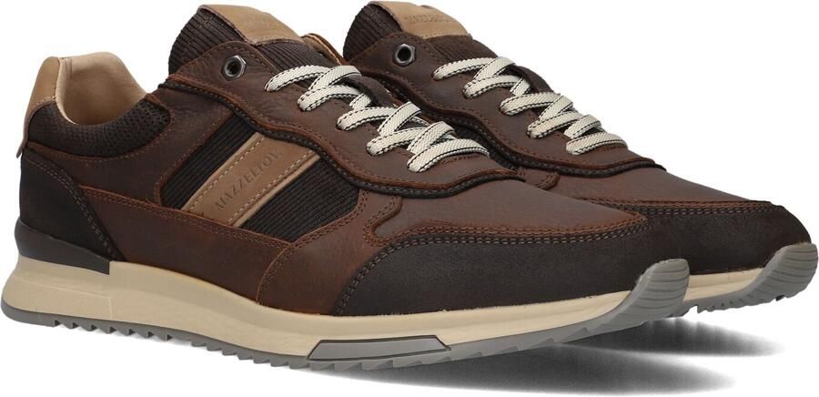 Mazzeltov Zagreb Sneakers Heren Leren Sneaker Bruin
