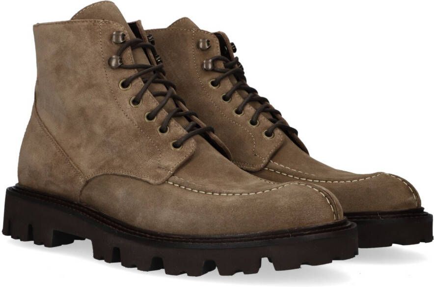 Mazzeltov 4364 Veterboots Laarzen Met Veters Heren Taupe