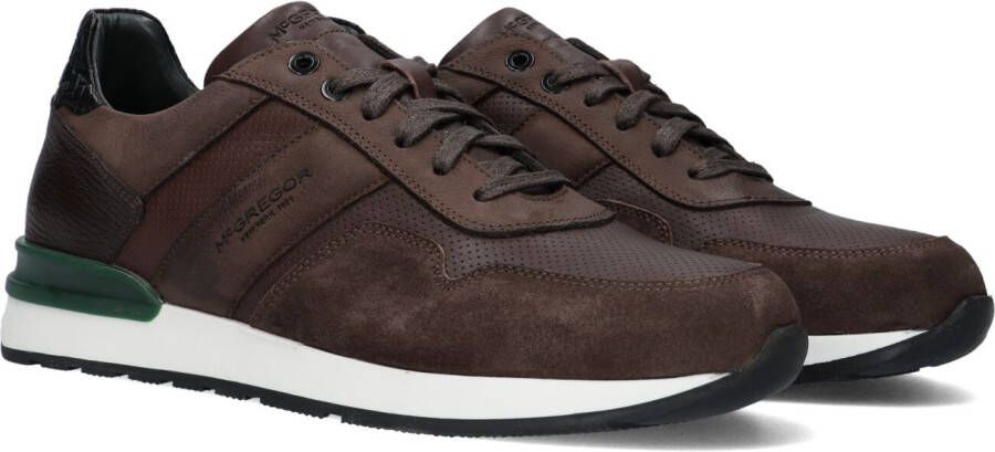 McGregor Heren Sneakers Bruin Lage Sneakers Leer Veters