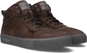 McGregor Heren Sneakers Bruin Hoge Sneakers Leer Veters