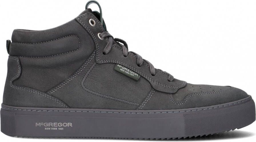 McGregor Heren Sneakers Grijs Hoge Sneakers Leer Veters