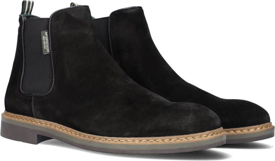 McGregor Heren Boots Zwart Chelsea Boots Suède Elastiek