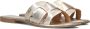 Mexx Gouden Lisa Leren Slippers met Diamanten Yellow Dames - Thumbnail 1
