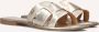 Mexx Gouden Lisa Leren Slippers met Diamanten - Thumbnail 1