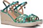 Mexx Noemi Pakina Sandalen Met Sleehak Dames Groen - Thumbnail 1