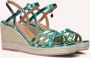 Mexx Noemi Pakina Sandalen Met Sleehak Dames Groen - Thumbnail 1