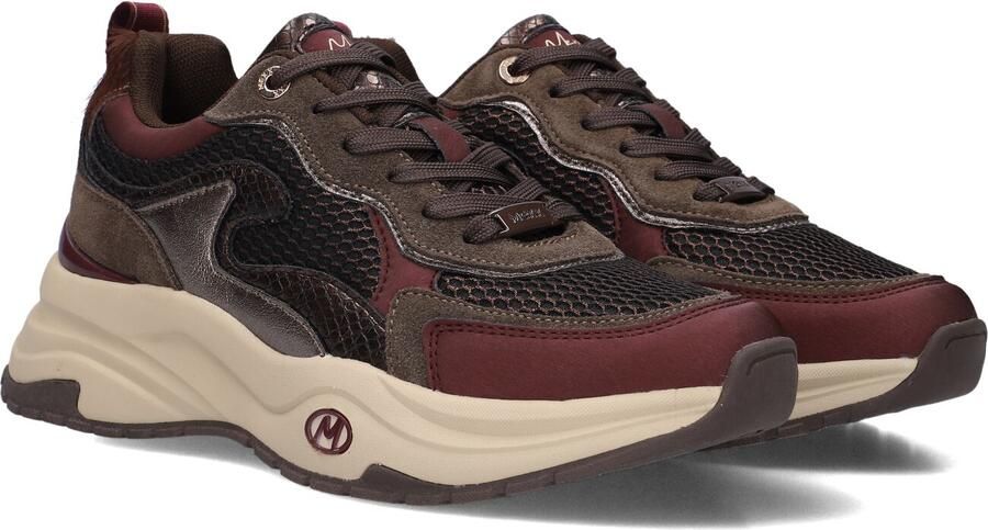 Mexx Palma Ora chunky imitatieleren sneakers bordeaux