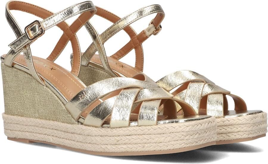 Mexx Tamika Sandalen Met Sleehak Dames Goudkleurig