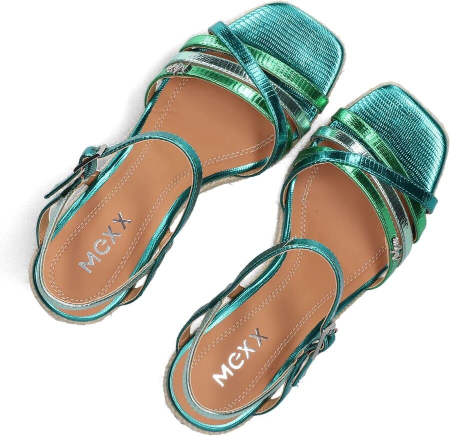 Mexx Noemi Pakina Sandalen Met Sleehak Dames Groen