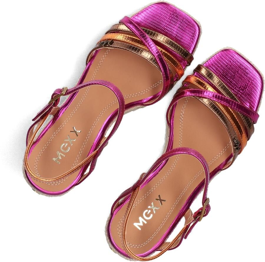 Mexx Noemi Pakina Sandalen Met Sleehak Dames Paars