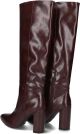 Mexx Krystal Indy imitatieleren laarzen met blokhak en dierenprint bordeaux - Bordeaux