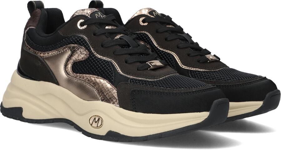 Mexx Palma Ora chunky imitatieleren sneakers zwart bruin
