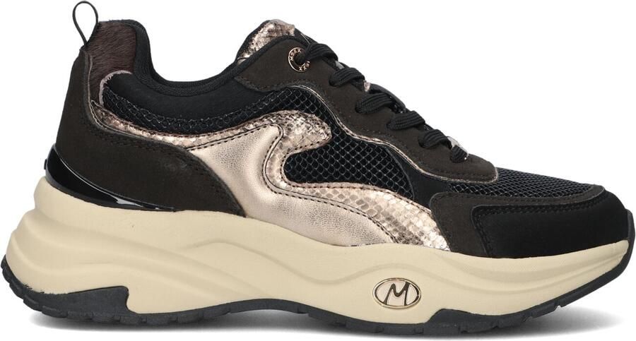 Mexx Palma Ora chunky imitatieleren sneakers zwart bruin