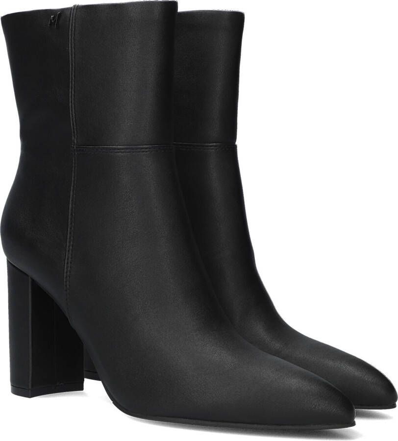 Mexx Zwarte Leren Enkellaarzen Kianna Black Dames