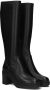 Mexx Zwarte Leren Kniehoge Laarzen Merel Black Dames - Thumbnail 1