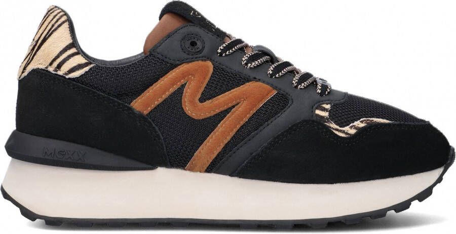 Mexx Sneaker Juju Zwart Cognac Dames Sneakers