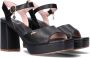 Mexx Zwarte Leren Sandalen Lauren Black Dames - Thumbnail 1