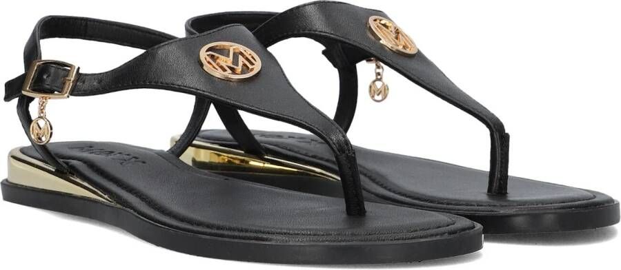 Mexx Zwarte Leren Sandalen Nyobi Stijl Black Dames