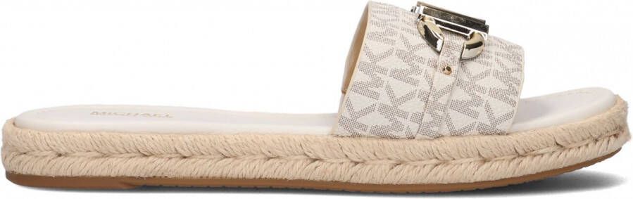 Michael Kors Beige Izzy Slide Slippers