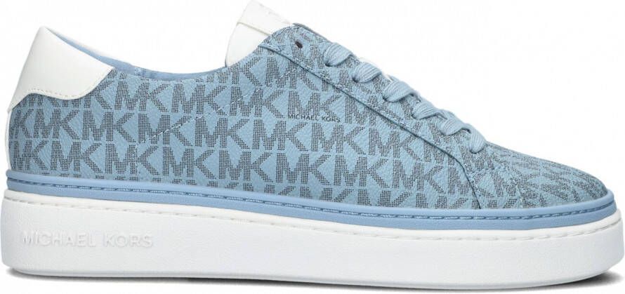 Michael Kors Blauwe Chapman Lace Up Lage Sneakers