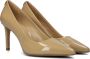 Michael Kors womens leather pumps court schoenen high heel dorothy Beige Dames - Thumbnail 7