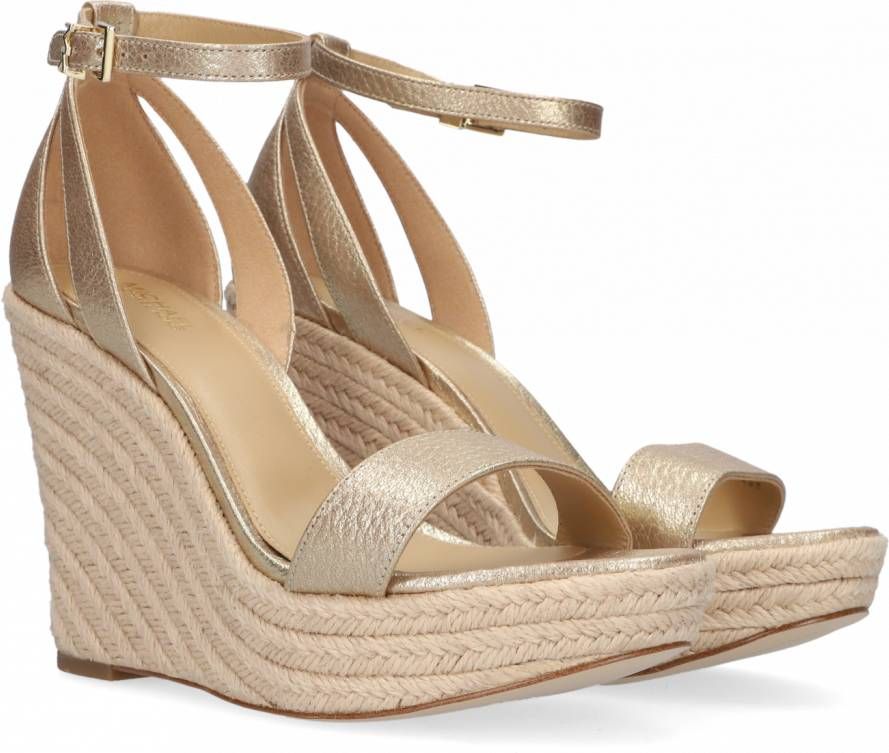 Michael Kors Gouden Espadrilles Kimberley Wedge - Schoenen.nl