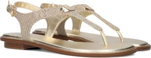 Michael Kors Gouden Sandalen Mk Plate Thong