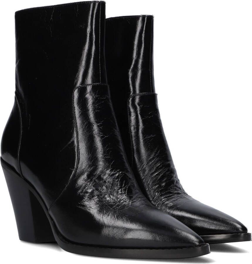 Michael Kors Zwarte Leren Texaanse Laars Dover Black Dames