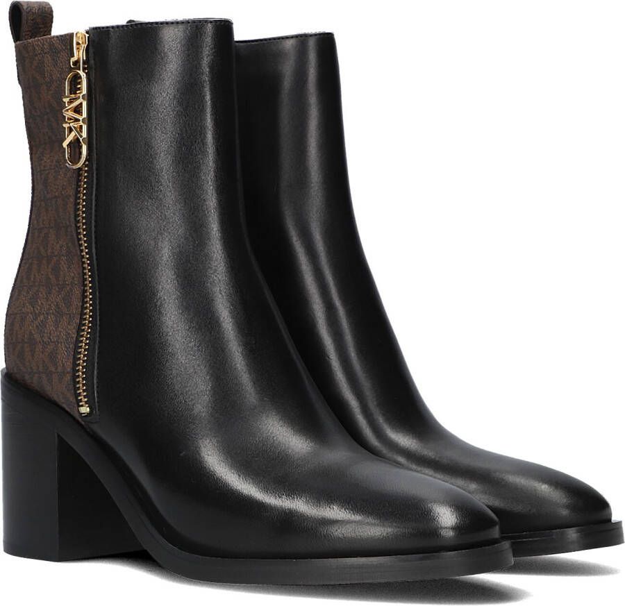 Michael Kors Regan Mid Bootie Black Brown-kort laasje-enkel laars