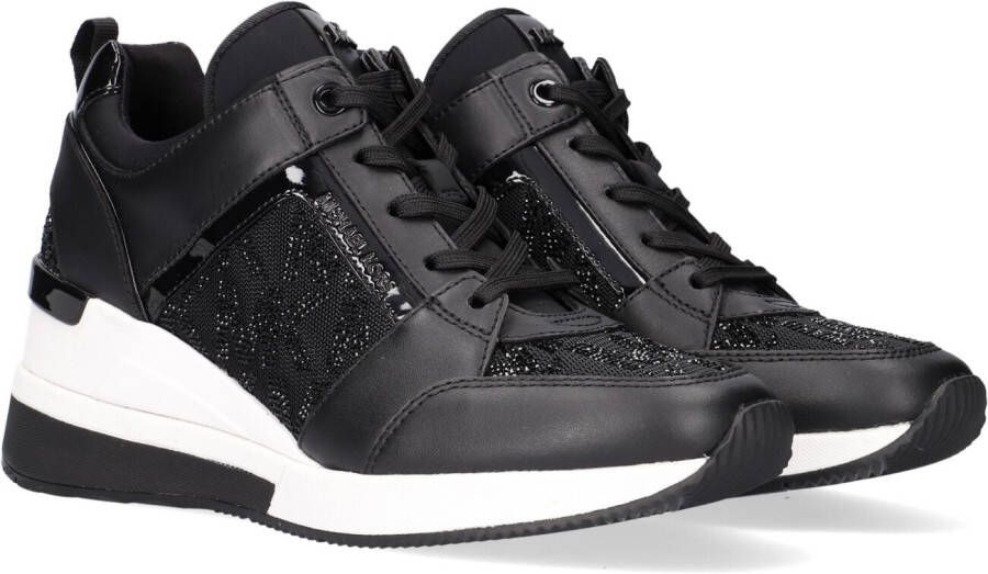 Michael Kors Georgie trainer black optic whit Zwart