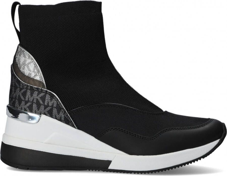 Womens MICHAEL Michael Kors Frankie Fashion Sneakers  BlackOptic White   Walmartcom