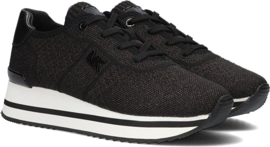 Michael Kors Zwarte Knit Trainer Sneakers Monique Black Dames