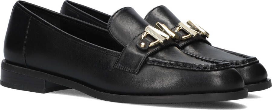 Michael Kors Zwarte platte schoenen met pinafore metaal Black Dames