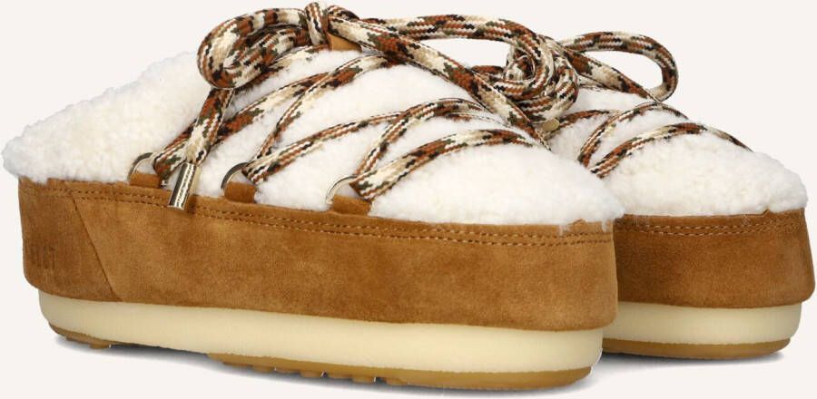 MOON BOOT Vachtlaarzen Dames Mule Shearling Maat: 39 40 Materiaal: Suède Kleur: Cognac