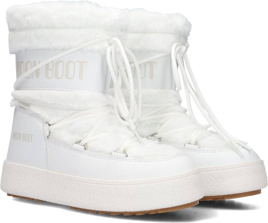 Moon boot Faux Fur Apres-Ski Laarzen met Rubberen Inzetstukken White Dames