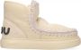 MOU Enkellaarsjes Dames Pantoffels Damesschoenen Leer Eskimo snkr bold Gebroken wit - Thumbnail 1
